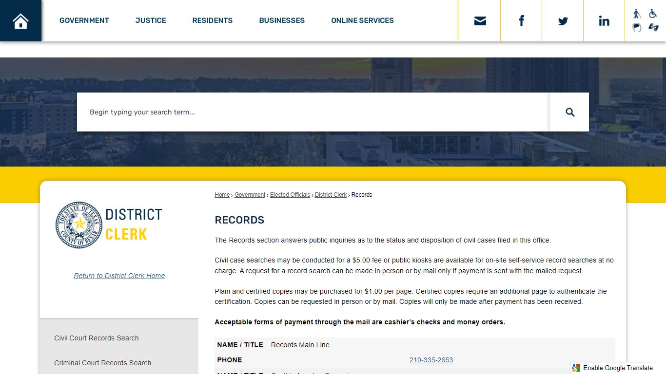 Records | Bexar County, TX - Official Website